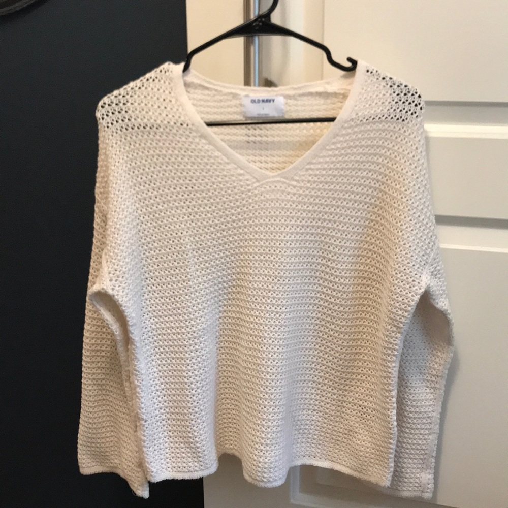 Old Navy cream chunky knit sweater